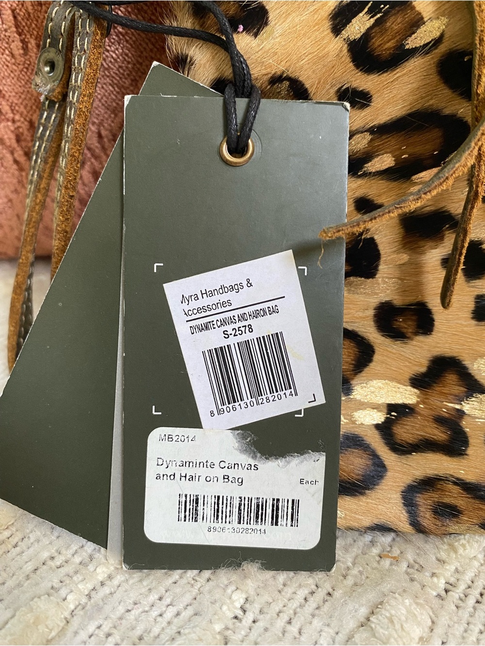 {Myra Bag} NWT Leopard Hair Wristlet - Picture 7 of 7